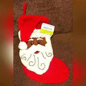 African American Santa Christmas Stocking